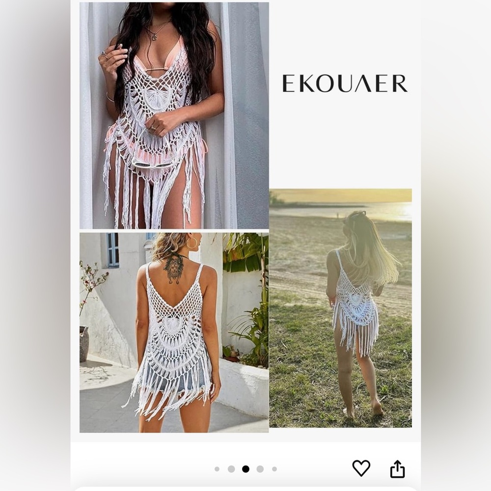 NWOT crochet cover up